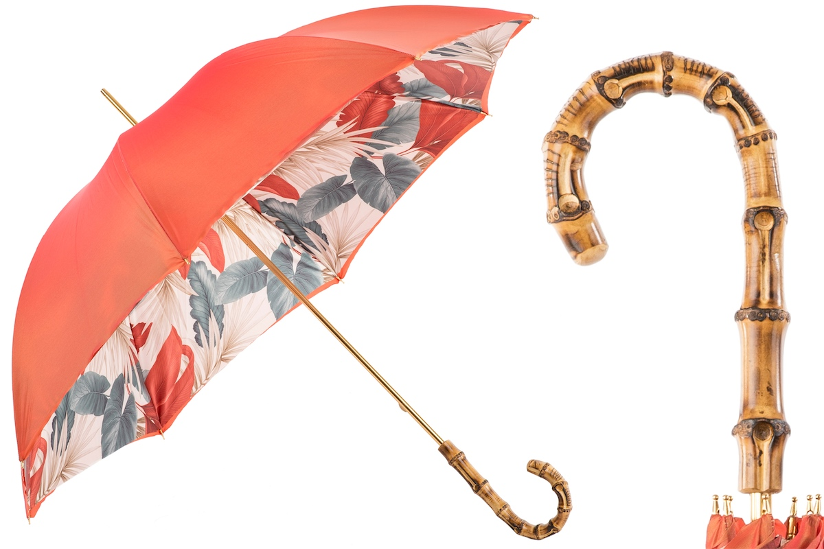 Bamboo Handle Women's Double Cloth Umbrella – Handmade in Italy