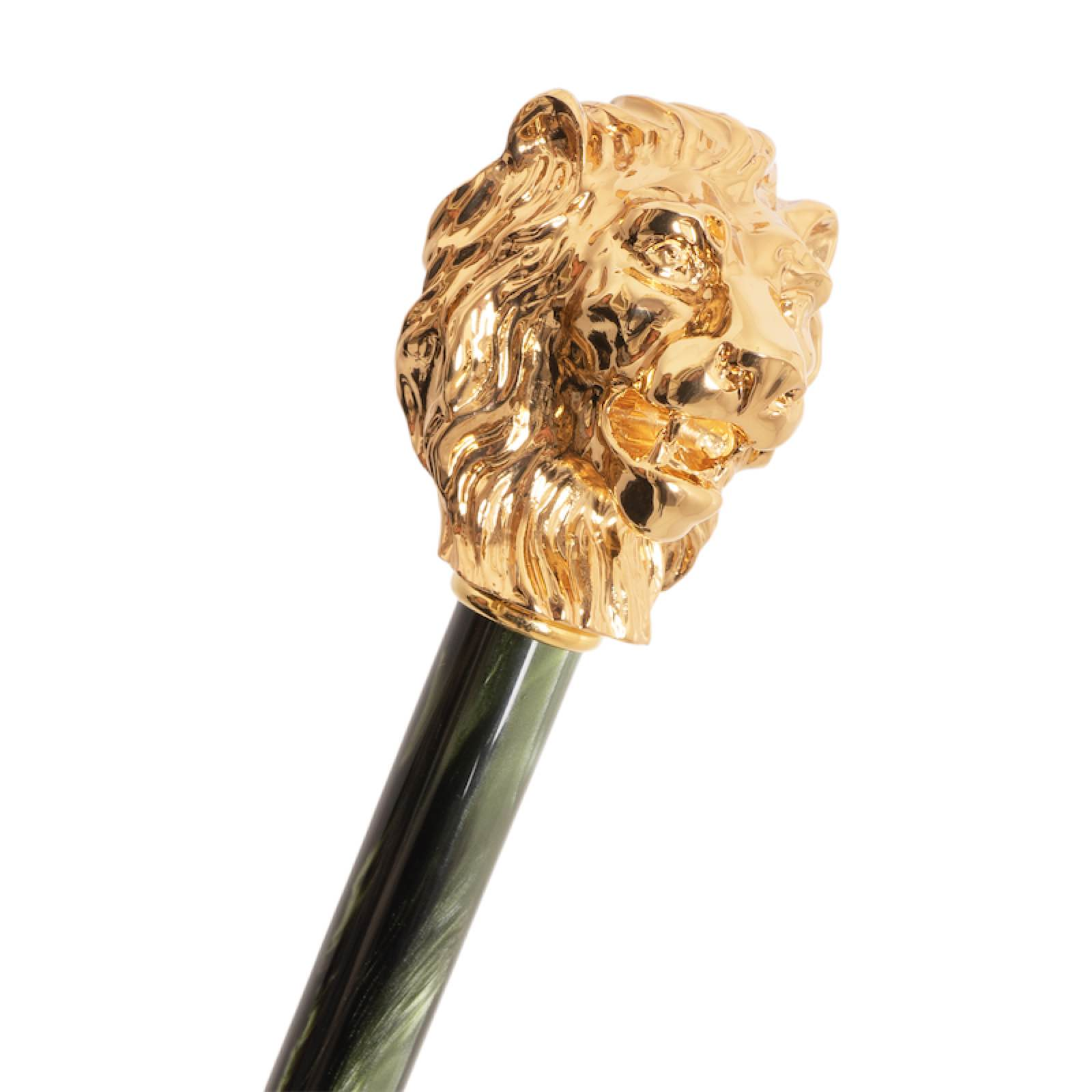 Lion Handle Leopardized Lion Luxury Umbrella – Manual Opening