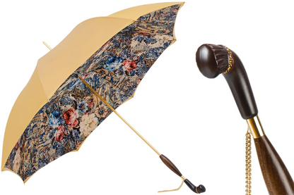 Handmade Vintage Umbrella with Swarovski Crystal Wooden Handle