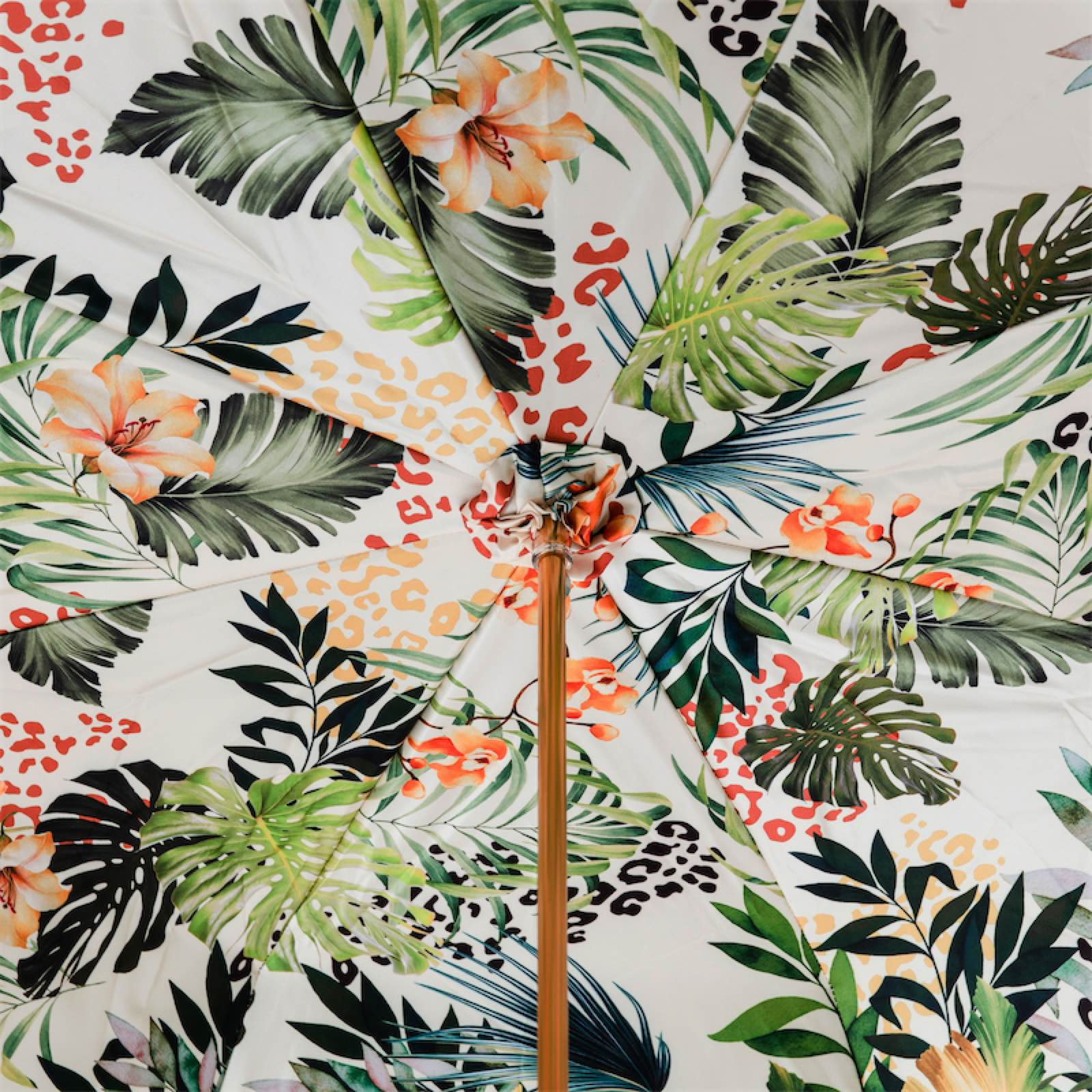 Grasshopper Enameled Brass Handle Umbrella – Manual Opening