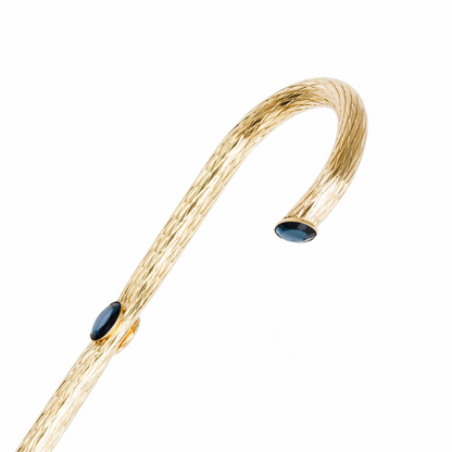 Brass Handle Ivory Umbrella Flowered – Manual Opening