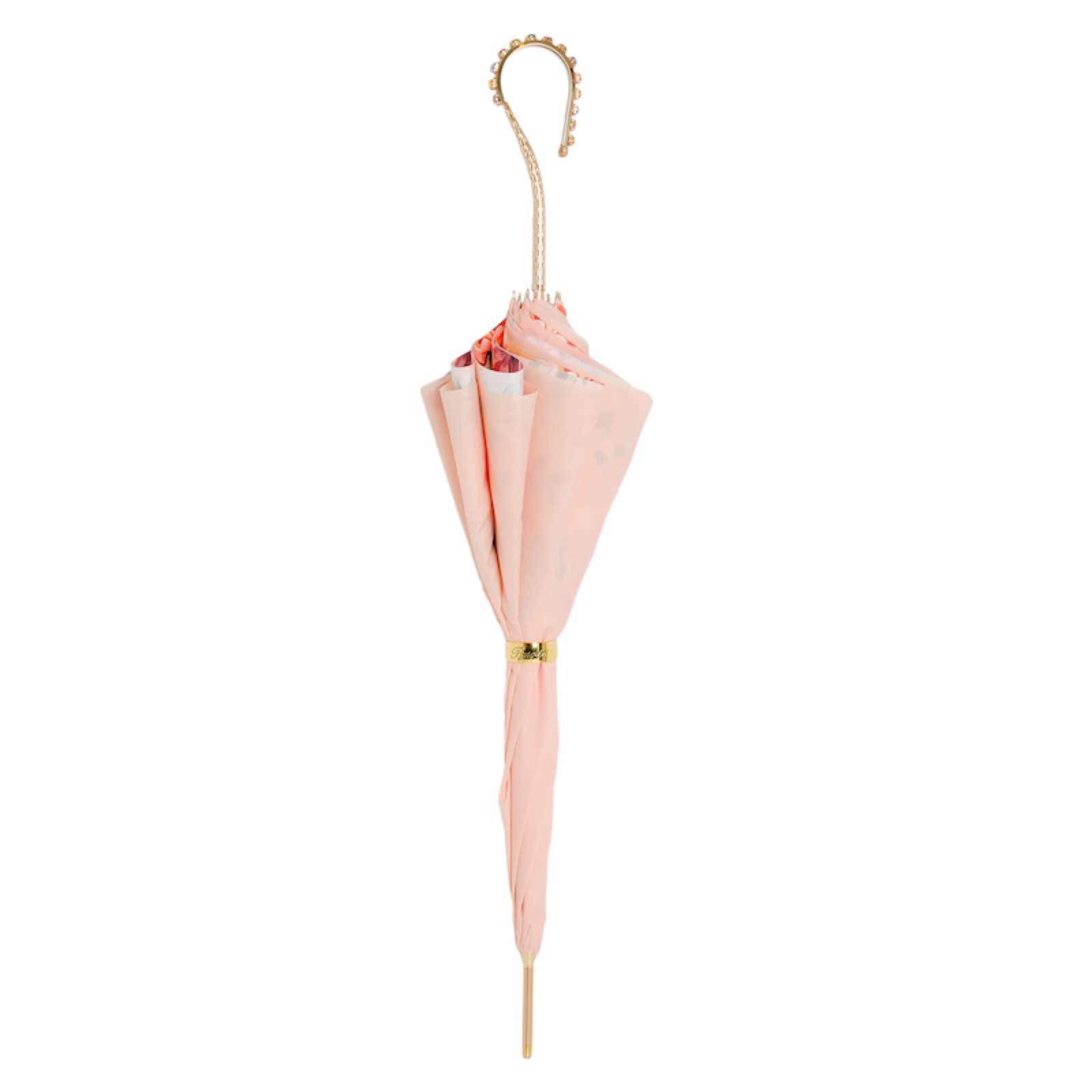 Designer Luxury Umbrella with Jeweled Handle – Handmade in Italy