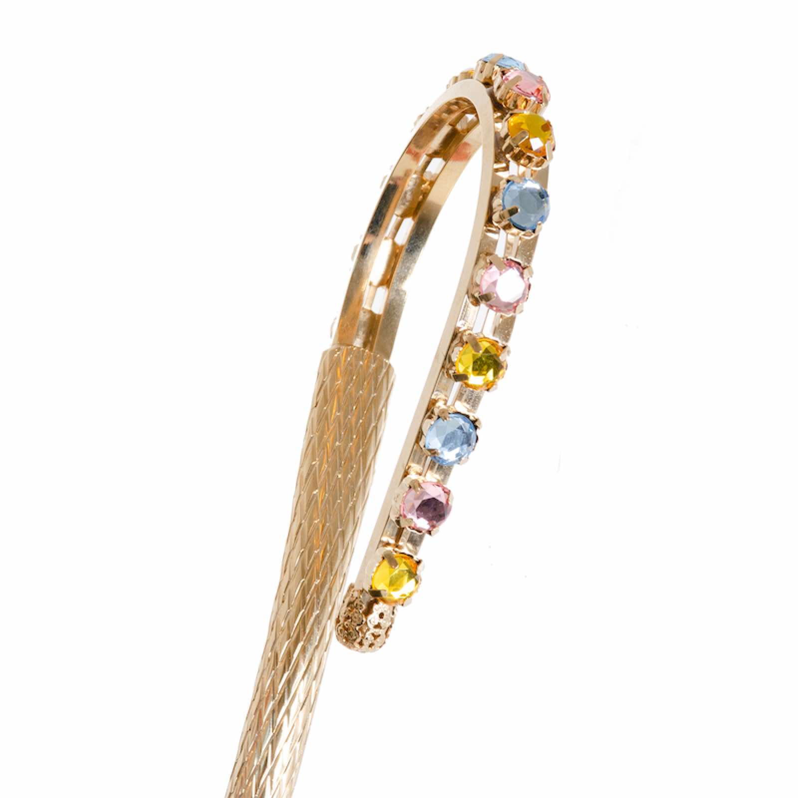 Designer Luxury Umbrella with Jeweled Handle – Handmade in Italy