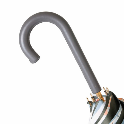 Grey Umbrella with Flowers on the Inside – Handmade in Italy