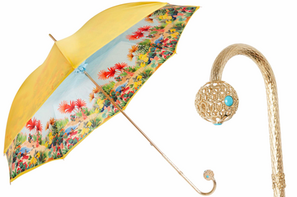 Hawaiian Umbrella – Exotic Elegance with Jeweled Brass Handle