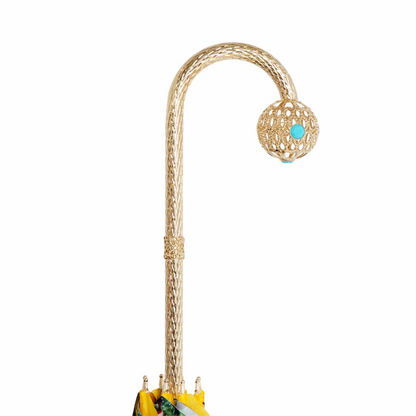 Hawaiian Umbrella – Exotic Elegance with Jeweled Brass Handle