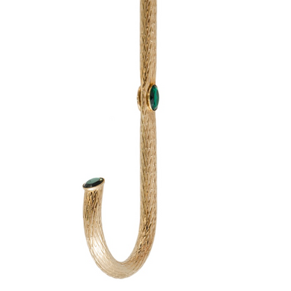 Stylish Black Double Cloth Umbrella with Peacock Interior