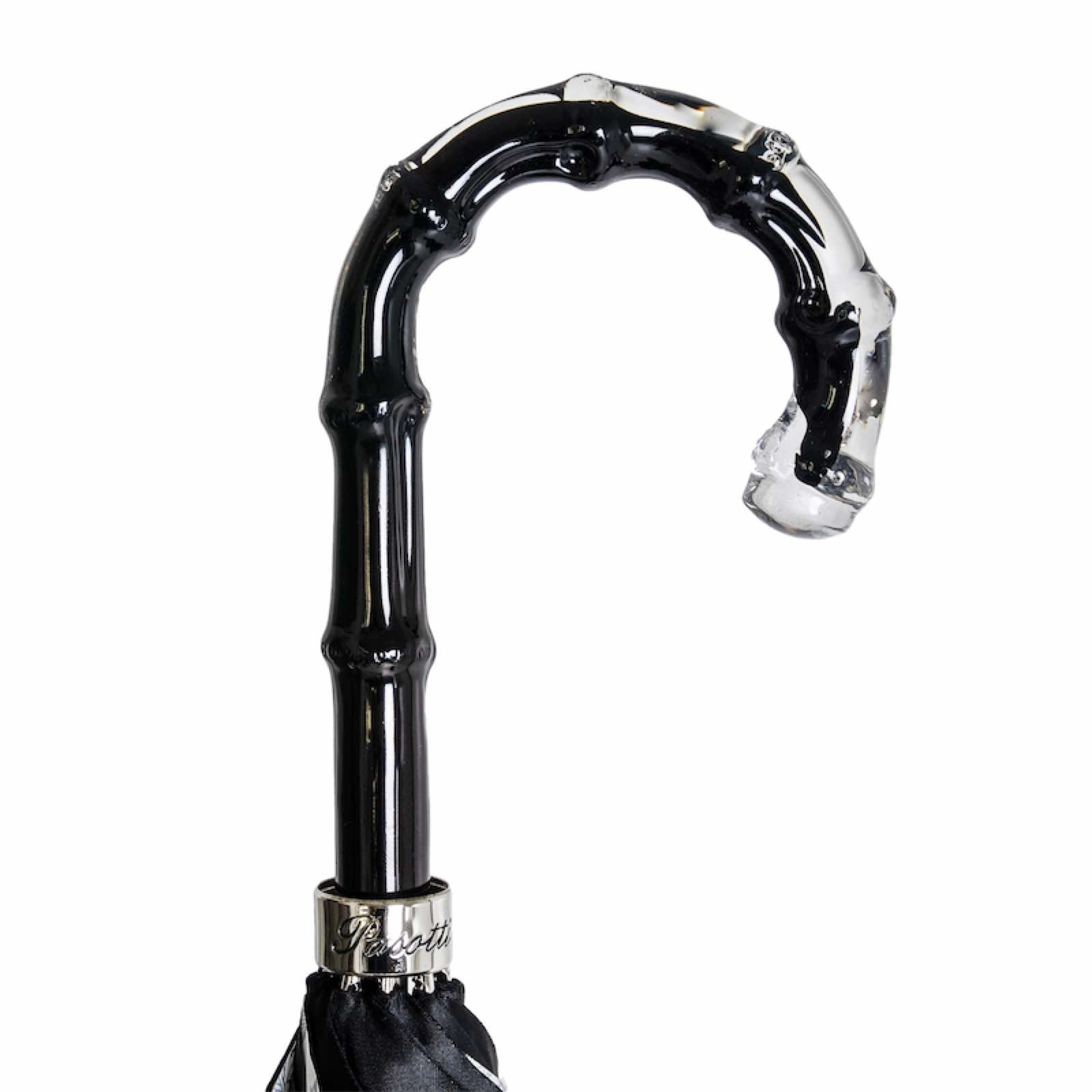 Elegant Designer Black Canopy Umbrella – Classic Italian Design