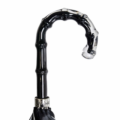 Elegant Designer Black Canopy Umbrella – Classic Italian Design