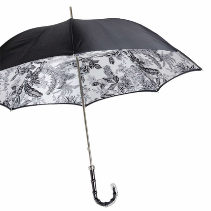 Elegant Designer Black Canopy Umbrella – Classic Italian Design