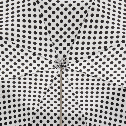 Panda Umbrella with Polka Dots – Manual Opening, Enameled Brass Handle