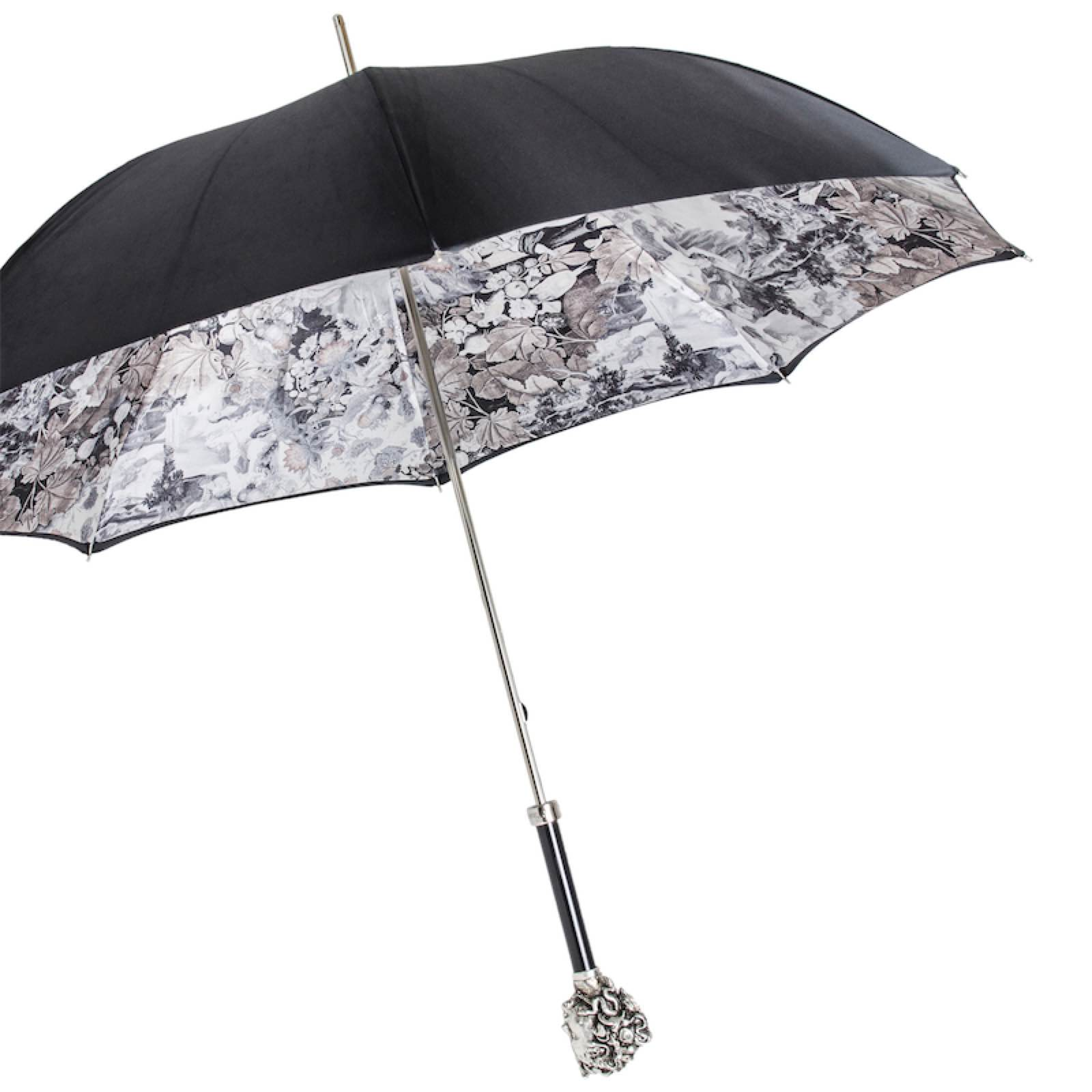 Medusa Luxury Umbrella with Brass Handle – Handmade in Italy