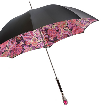 Luxury Red Gem Umbrella for Women – Handmade in Italy