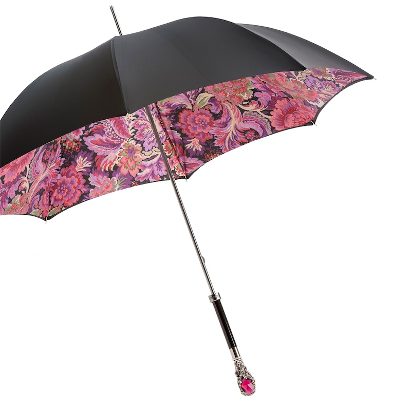 Luxury Red Gem Umbrella for Women – Handmade in Italy