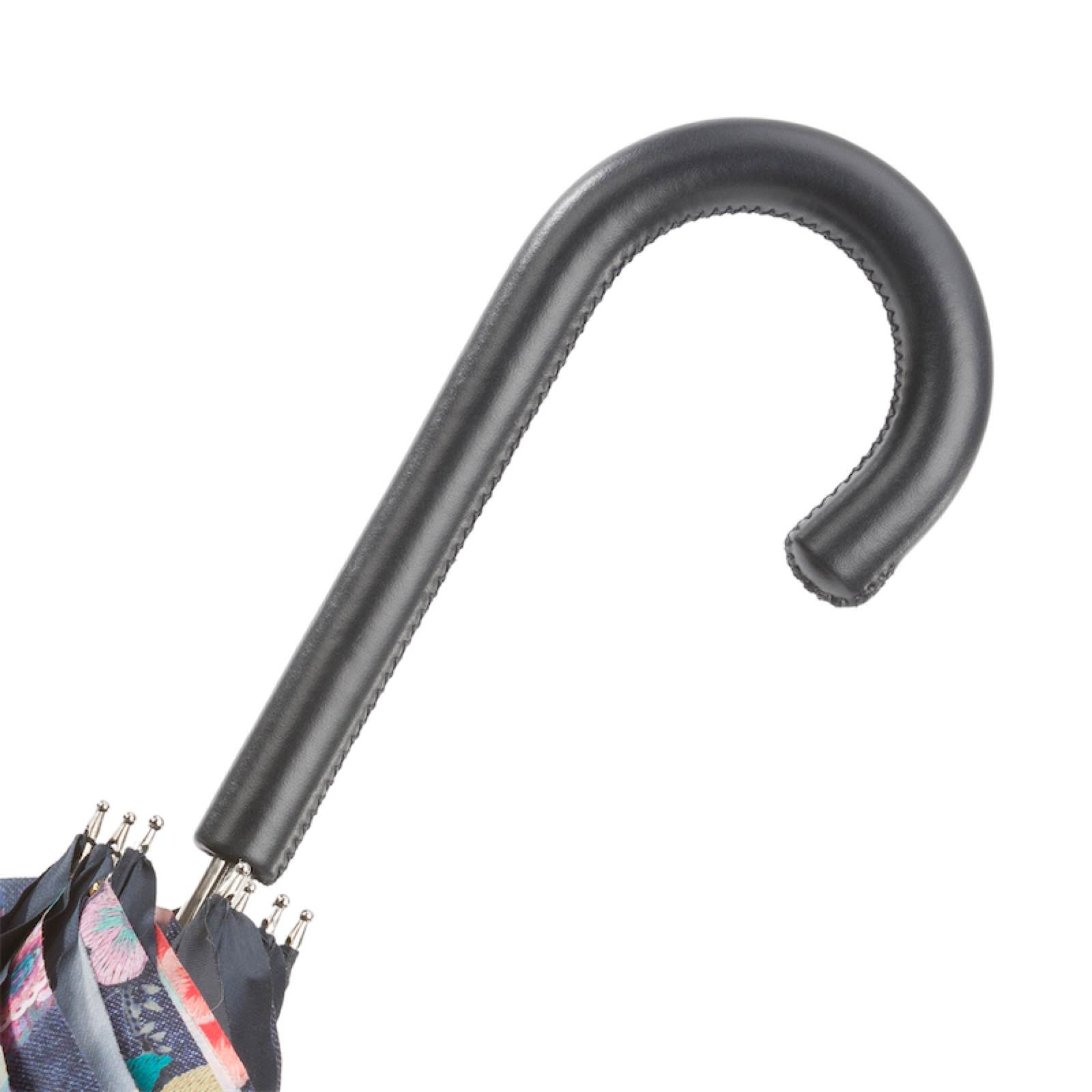 Jeans and Flowers Print Umbrella – Manual Opening, Handmade in Italy