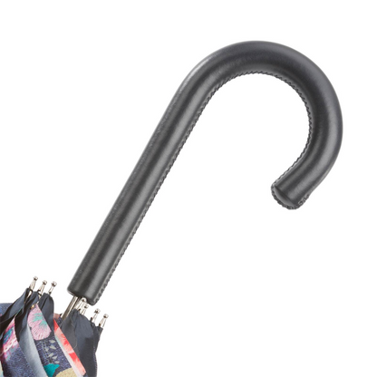 Jeans and Flowers Print Umbrella – Manual Opening, Handmade in Italy