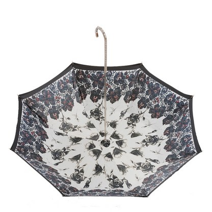Beautiful Italian Umbrella with Jeweled Metal Handle