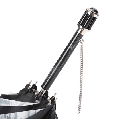 Black and White Animalier Umbrella, Double Cloth – Manual Opening