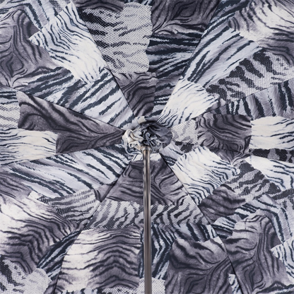 Black and White Animalier Umbrella, Double Cloth – Manual Opening