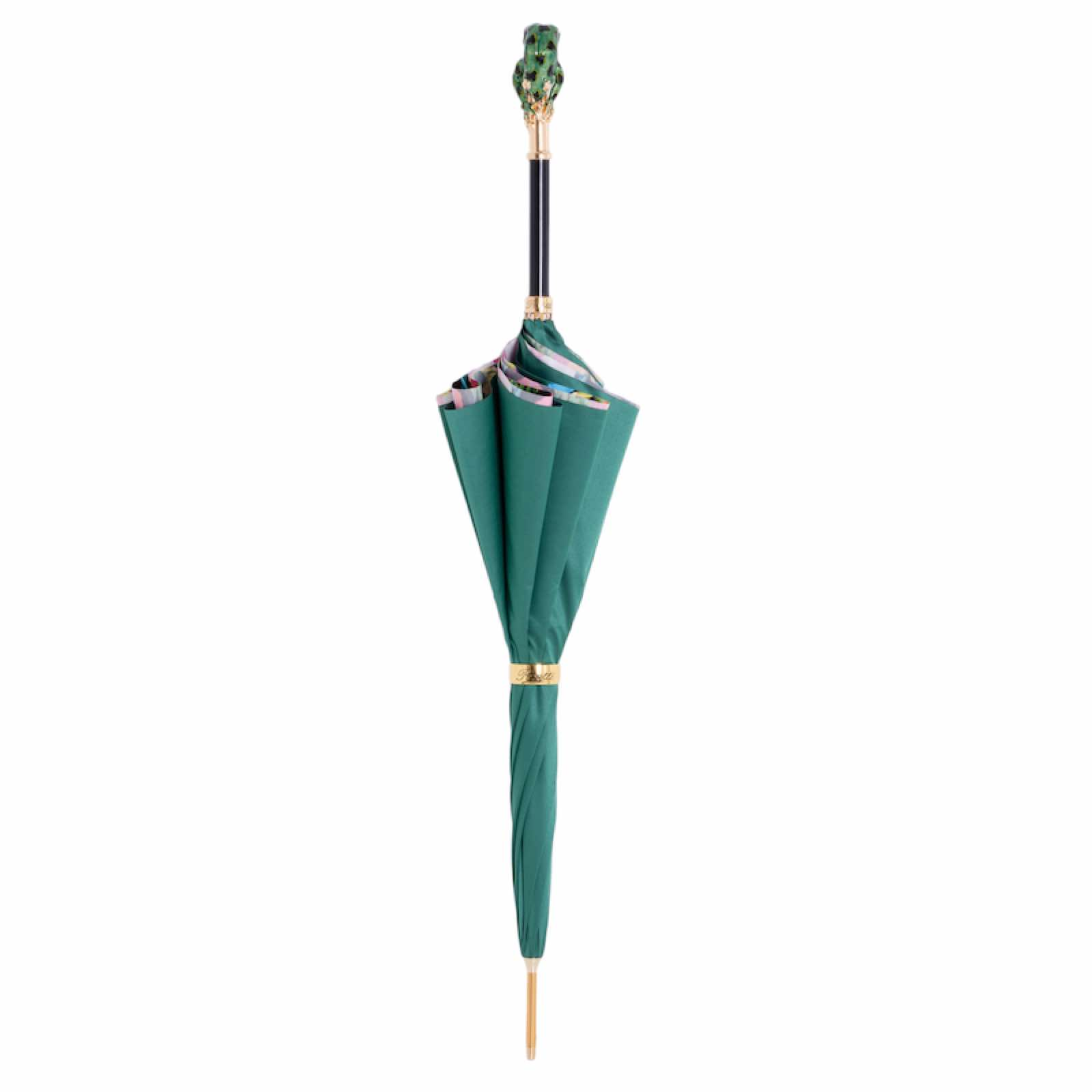 Frog Umbrella with Enameled Brass Handle – Handmade in Italy