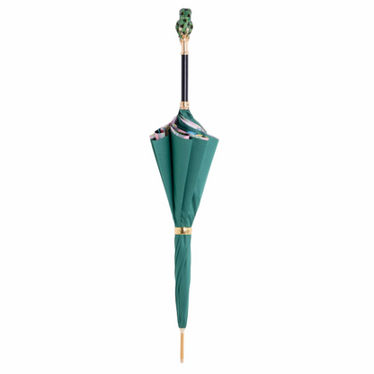 Frog Umbrella with Enameled Brass Handle – Handmade in Italy