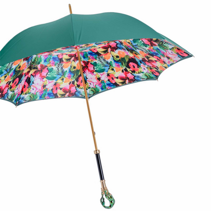 Frog Umbrella with Enameled Brass Handle – Handmade in Italy