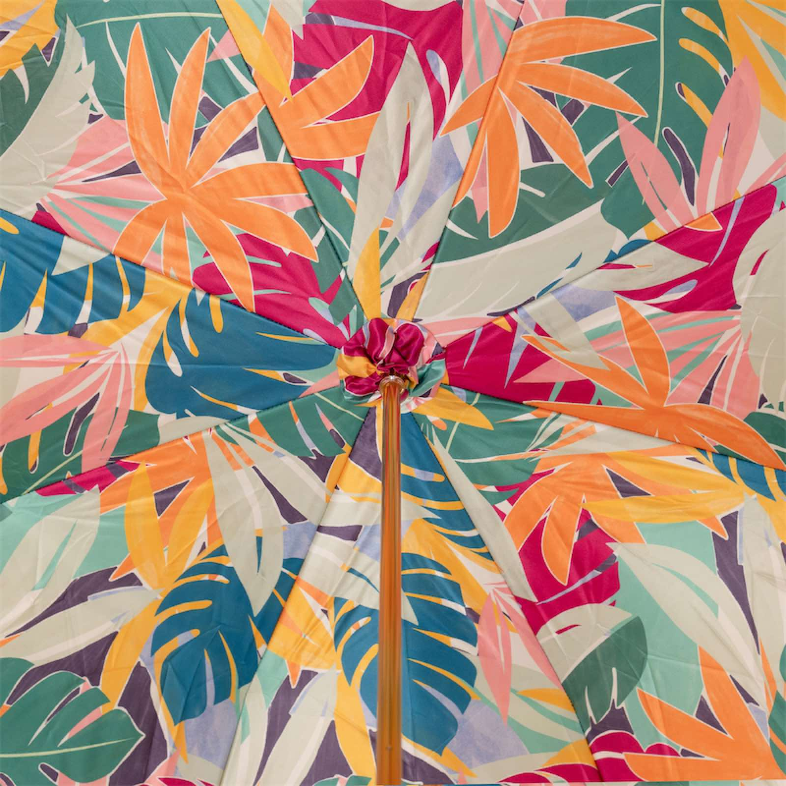 Yellow Tropical Umbrella – Manual Opening, Handmade in Italy