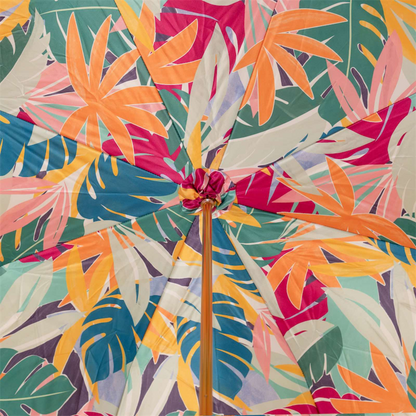 Yellow Tropical Umbrella – Manual Opening, Handmade in Italy