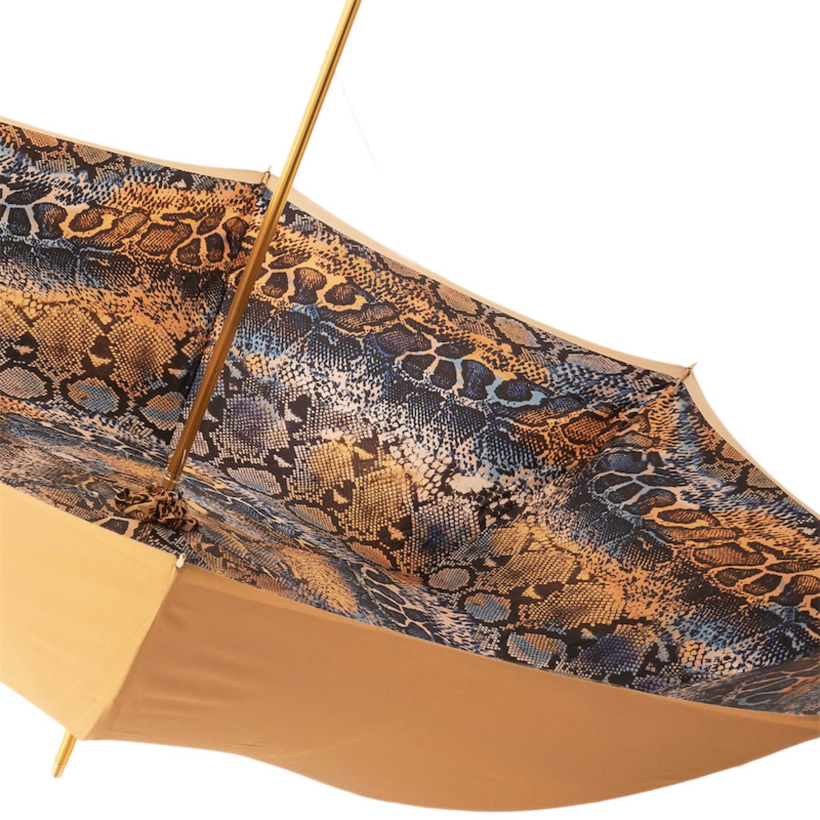 Enameled Brass Handle Manual Opening Knuckleduster Luxury Umbrella