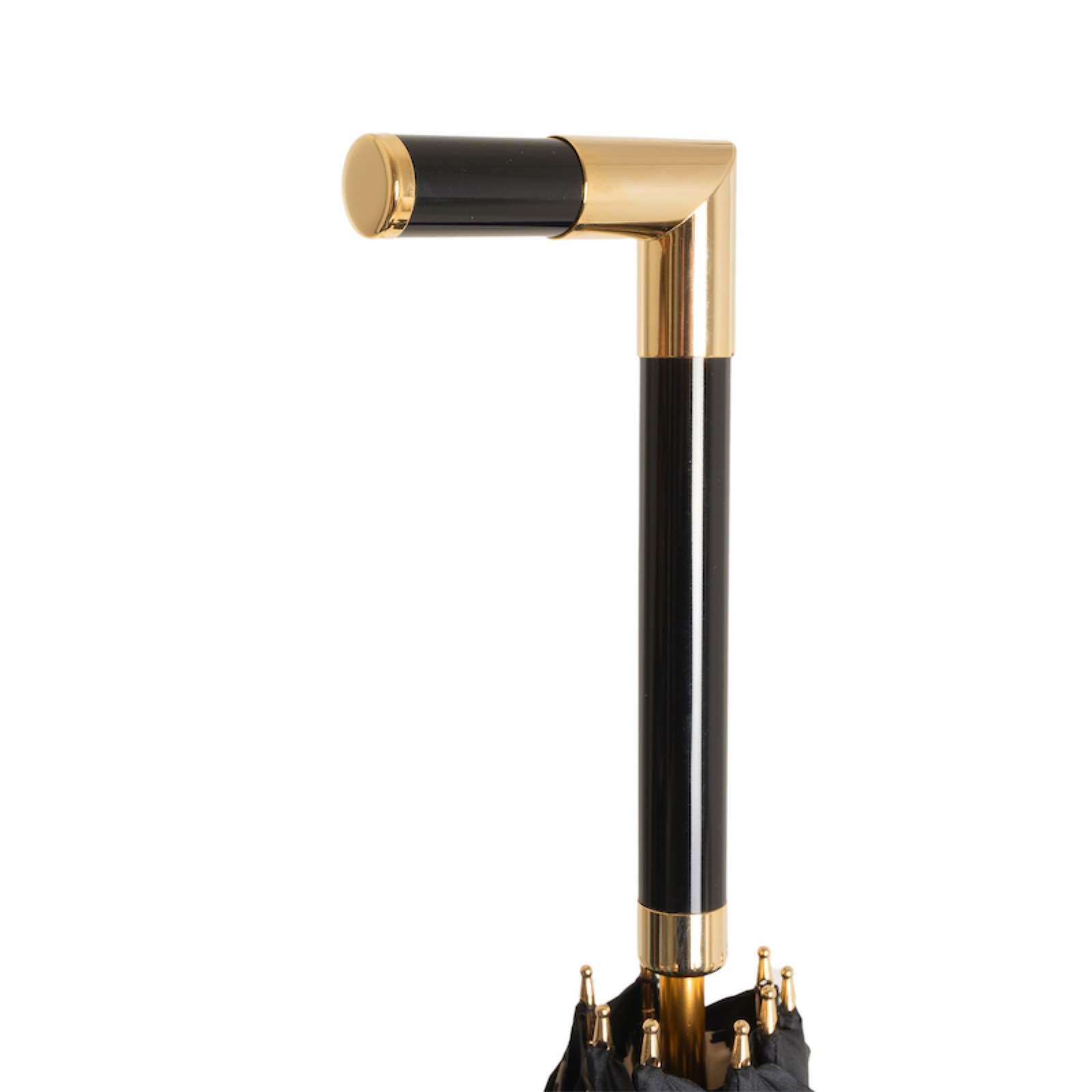 Handcrafted Elegant Paris Black Umbrella with Acetate Handle