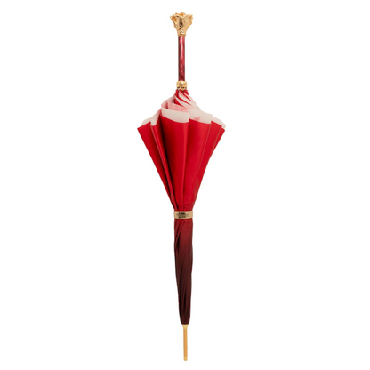 Gold Rose Umbrella – Timeless Elegance with Gilt-Plated Resin Handle
