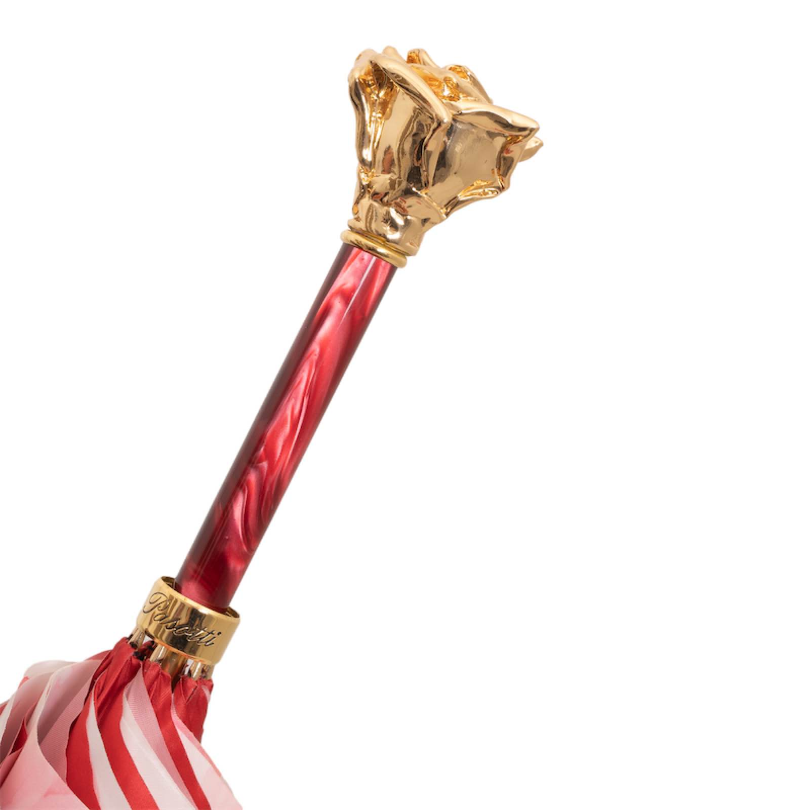 Gold Rose Umbrella – Timeless Elegance with Gilt-Plated Resin Handle