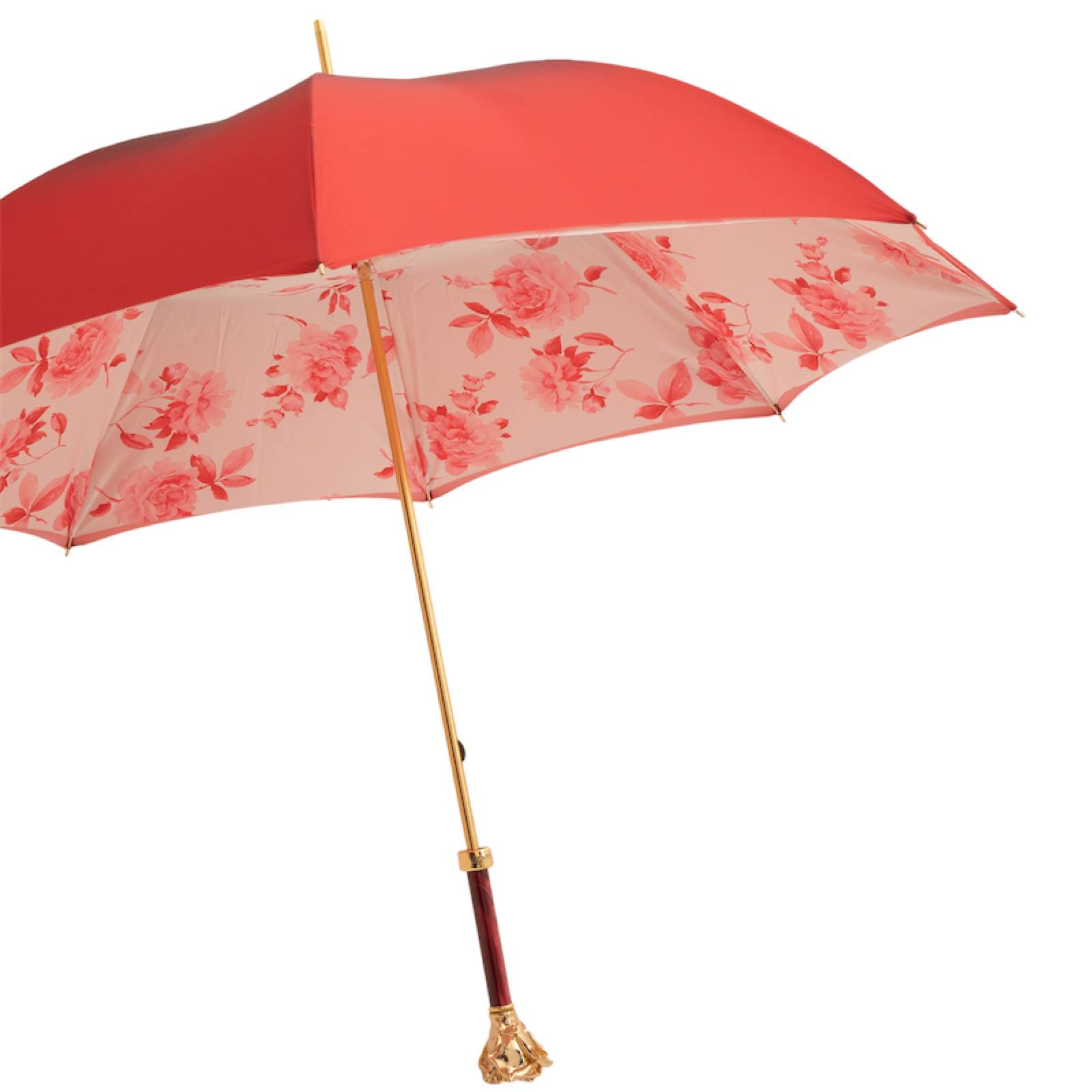 Gold Rose Umbrella – Timeless Elegance with Gilt-Plated Resin Handle