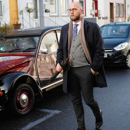 Mutton Horn Umbrella with Wooden Shaft – Classic Handmade Italian Craft