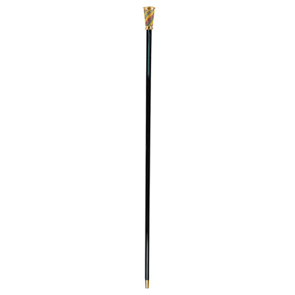 Color Symphony Walking Cane – 24K Gold Handle with Multicolor Crystals
