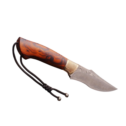 Brown Handle Hunting Knife Exclusive Design Gift for Hunter