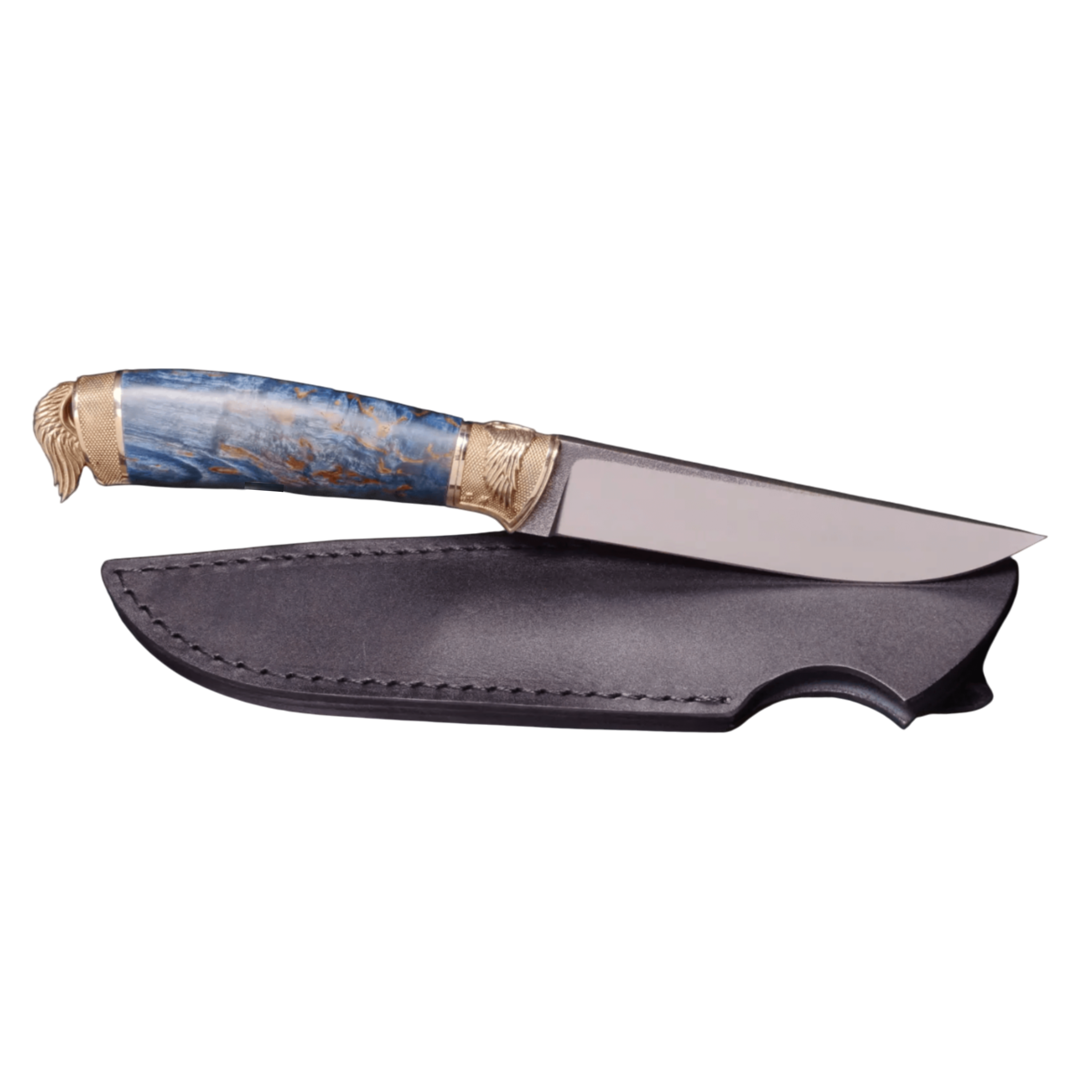 Cherub Blue Handle Exclusive Handcrafted Custom Knife with Sheath