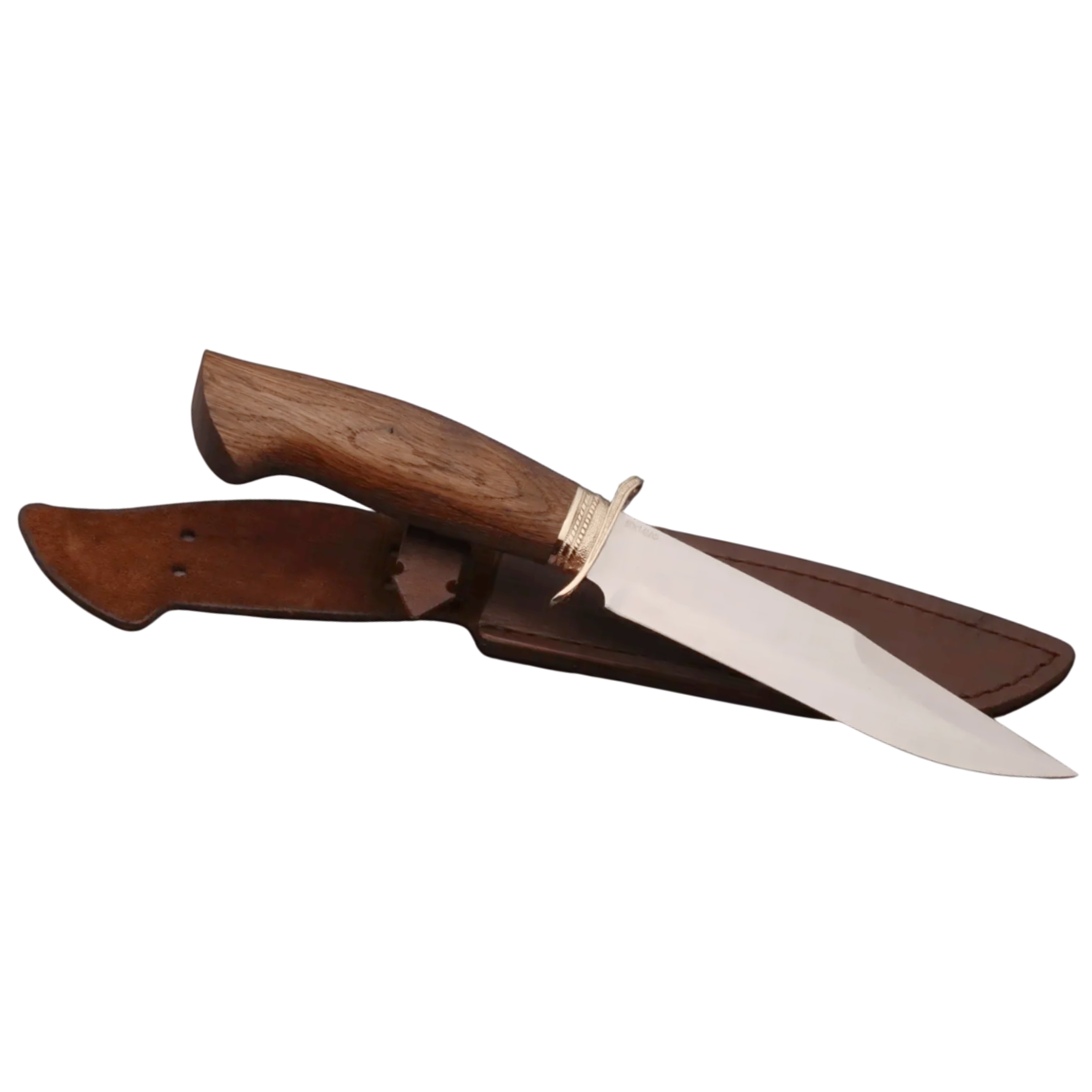 Classic Design Hunting and Fishing Knife with Leather Sheath