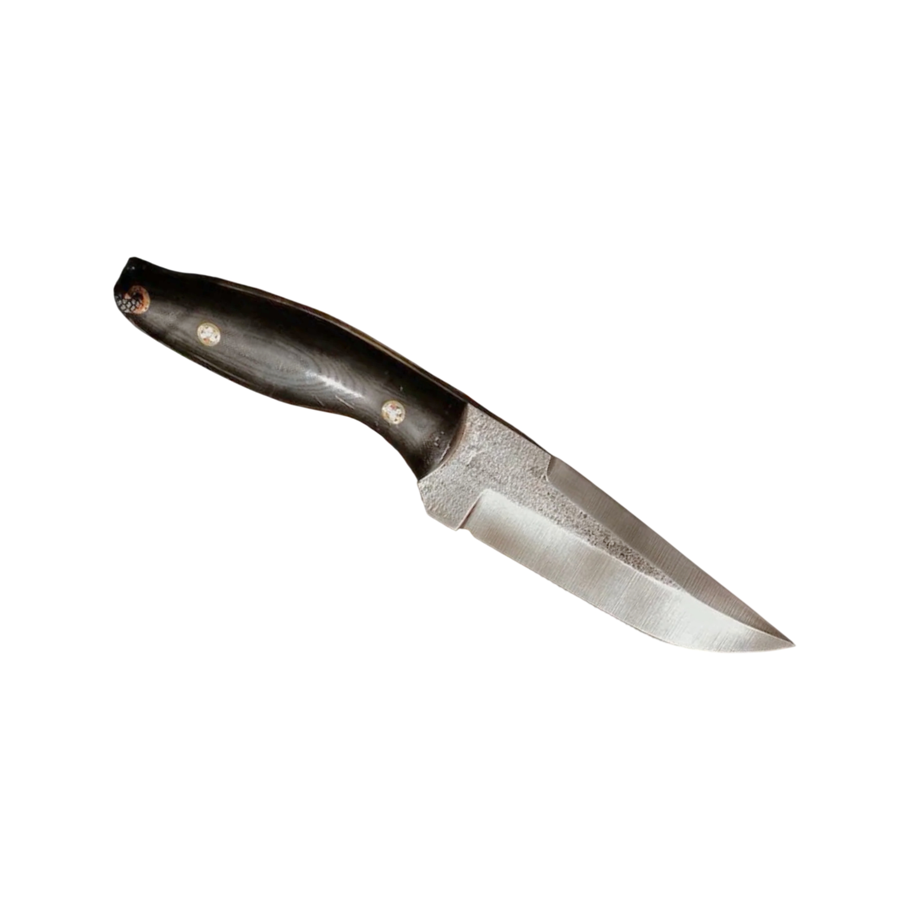 Damascus Fixed Blade Knife For Hunting With Leather Sheath