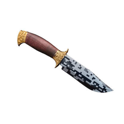 Unique Designer High-Quality Knife with Pixel Engraving - Elegant Knives