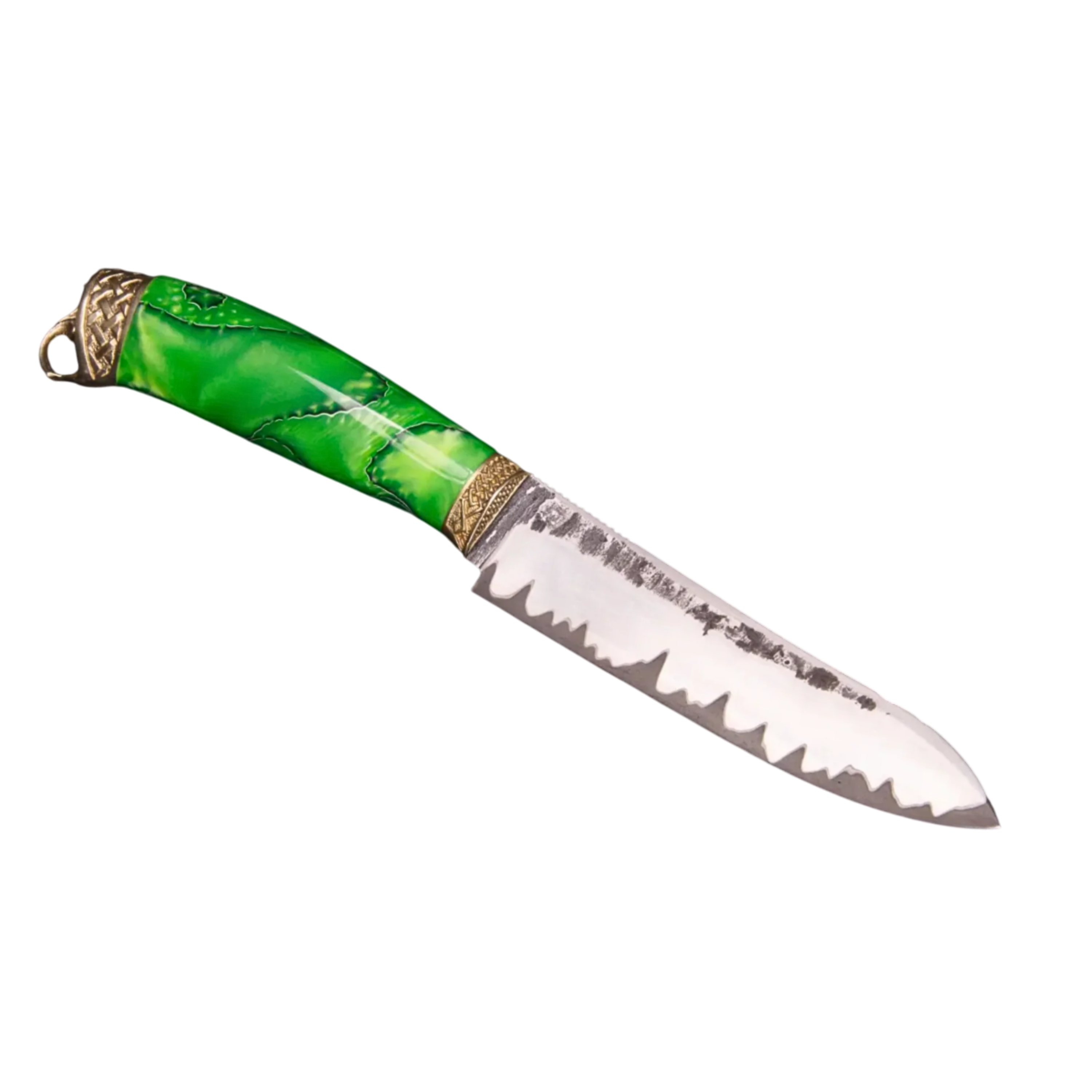 Exquisite Author's Knife: Tropical Laminate and Acrylic Blend