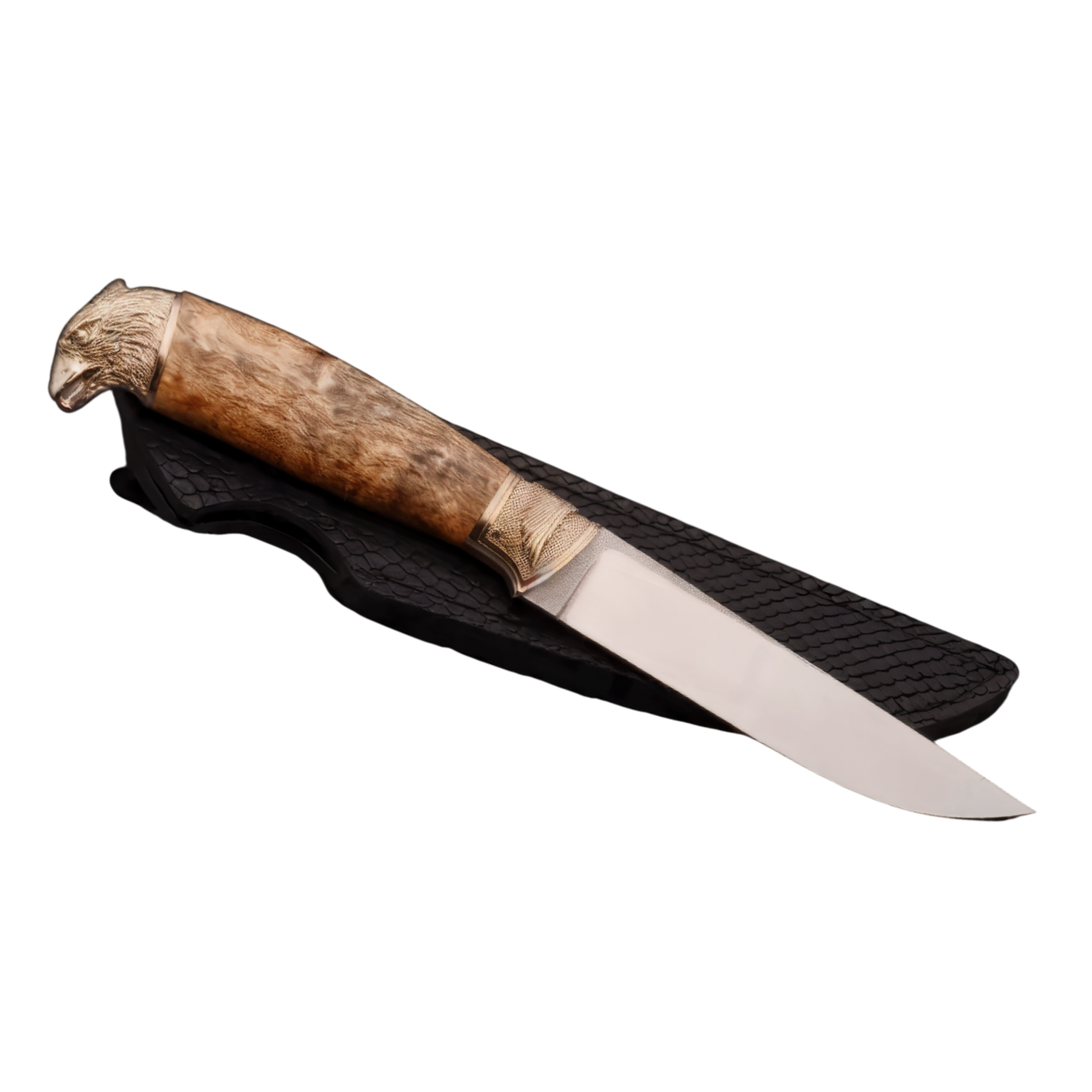 Falcon Brown Designer Handle Hunting and Fishing Knife with Sheath