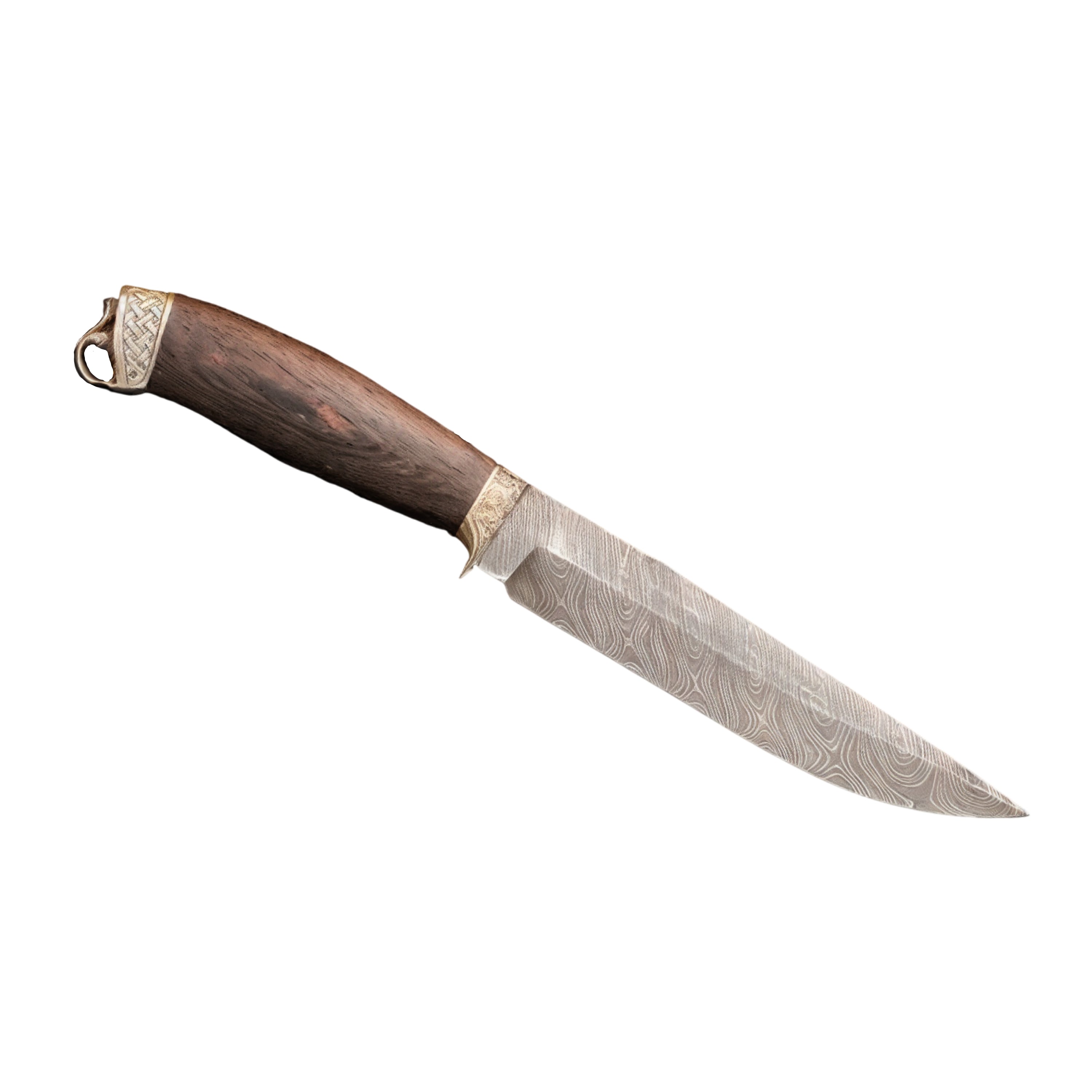 Handmade Knife "Celt". Damascus Fixed Knife. Gift For A Man, Leather Sheath