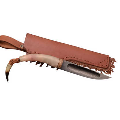 Handmade Collectible Yakut Knife N690 Steel with Saiga Horn Handle
