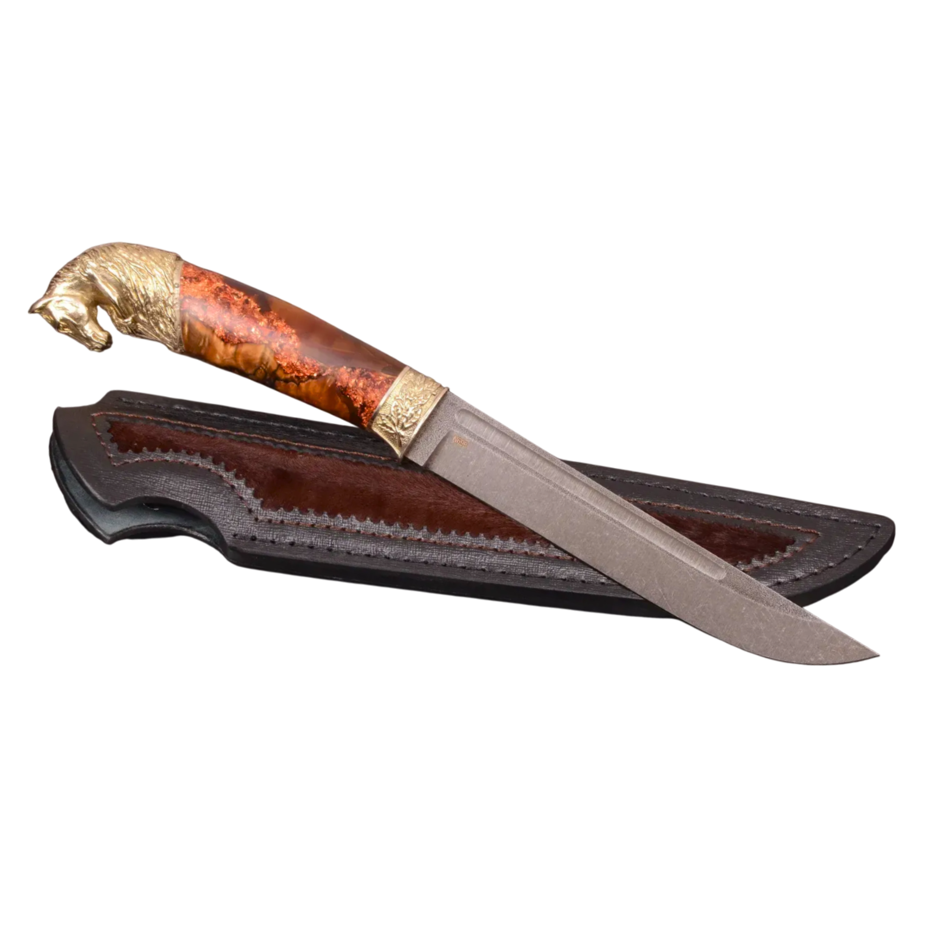 Exclusive Handmade Knife with Artistic Casting and N690 Steel Blade