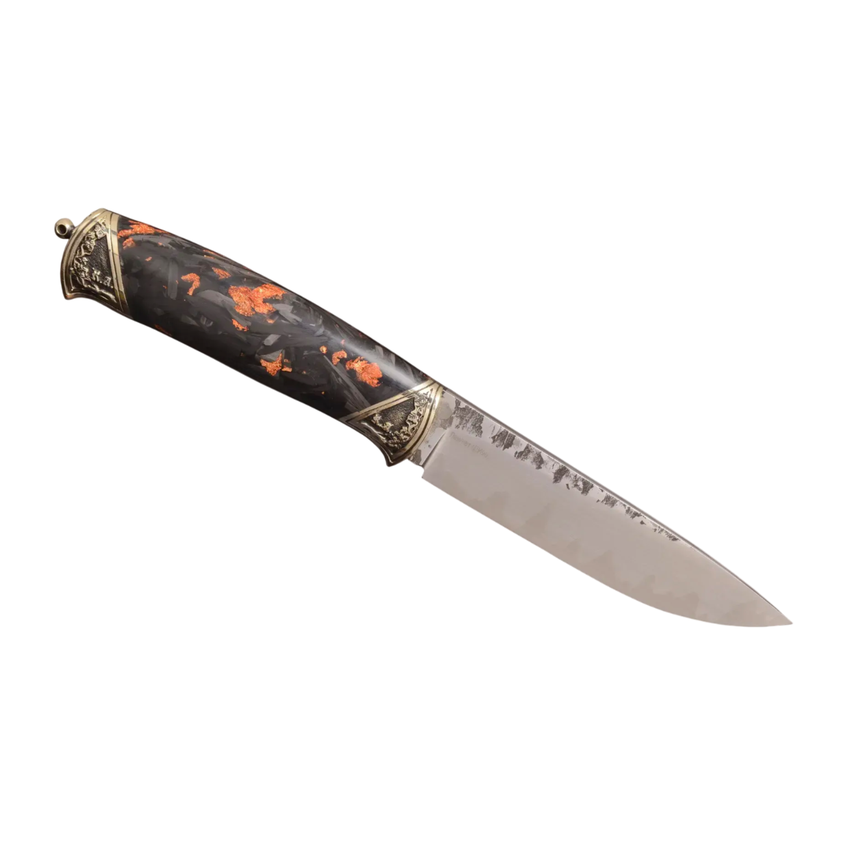 Exclusive Collectible Knife with Carbon Handle and Python Leather Sheath