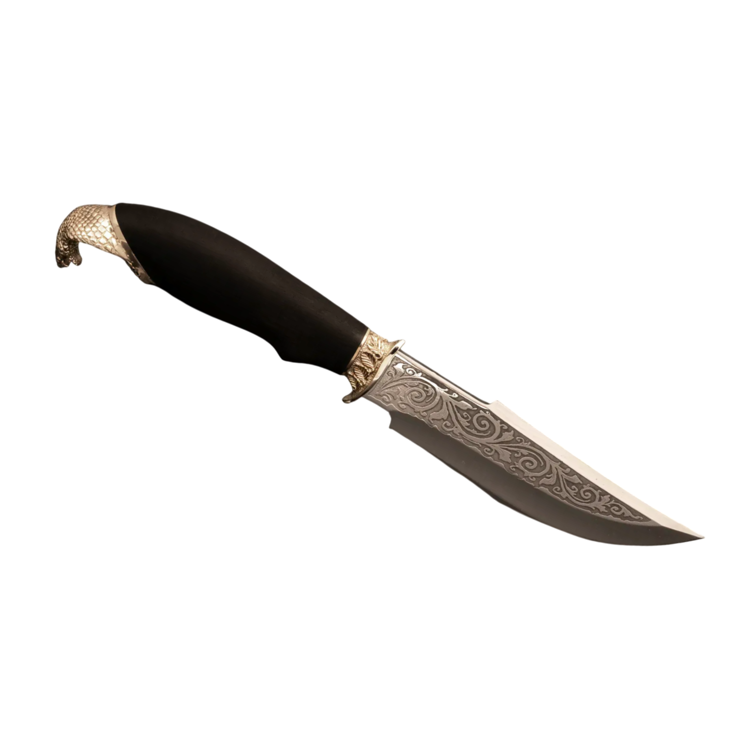 Collectible Knife with Stainless Steel Blade and Hornbeam Handle
