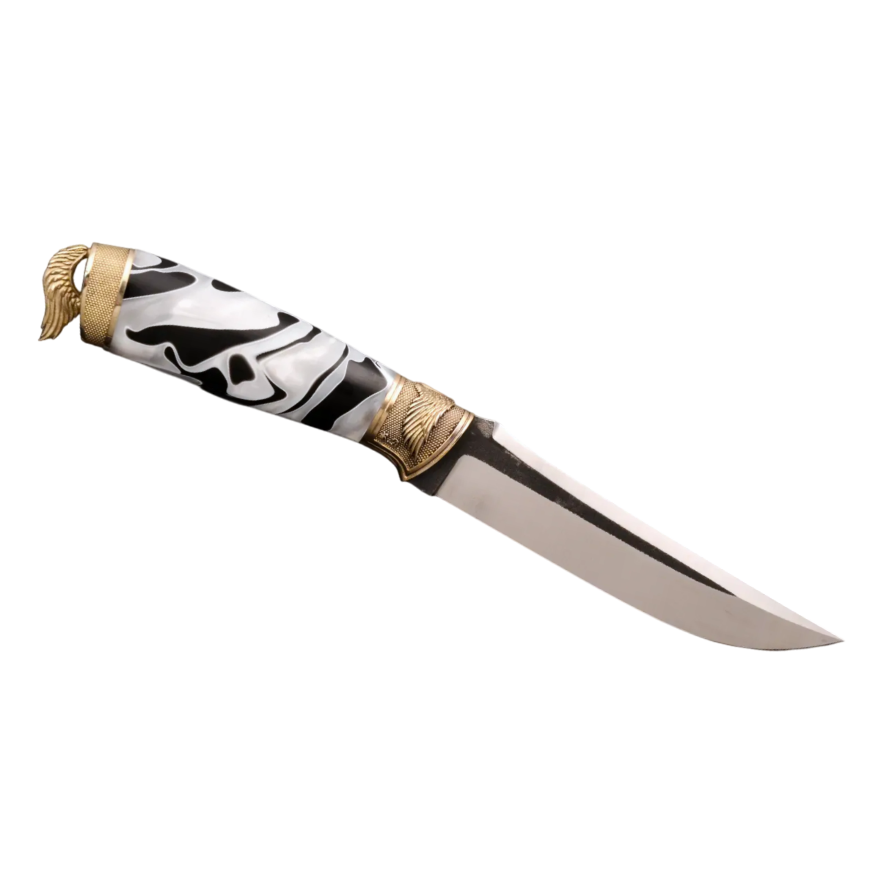 Polished Acrylic Handle Collectible Knife – N690 Steel Blade
