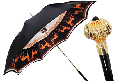 Double Cloth Women’s Umbrella with Elegant Horses Print