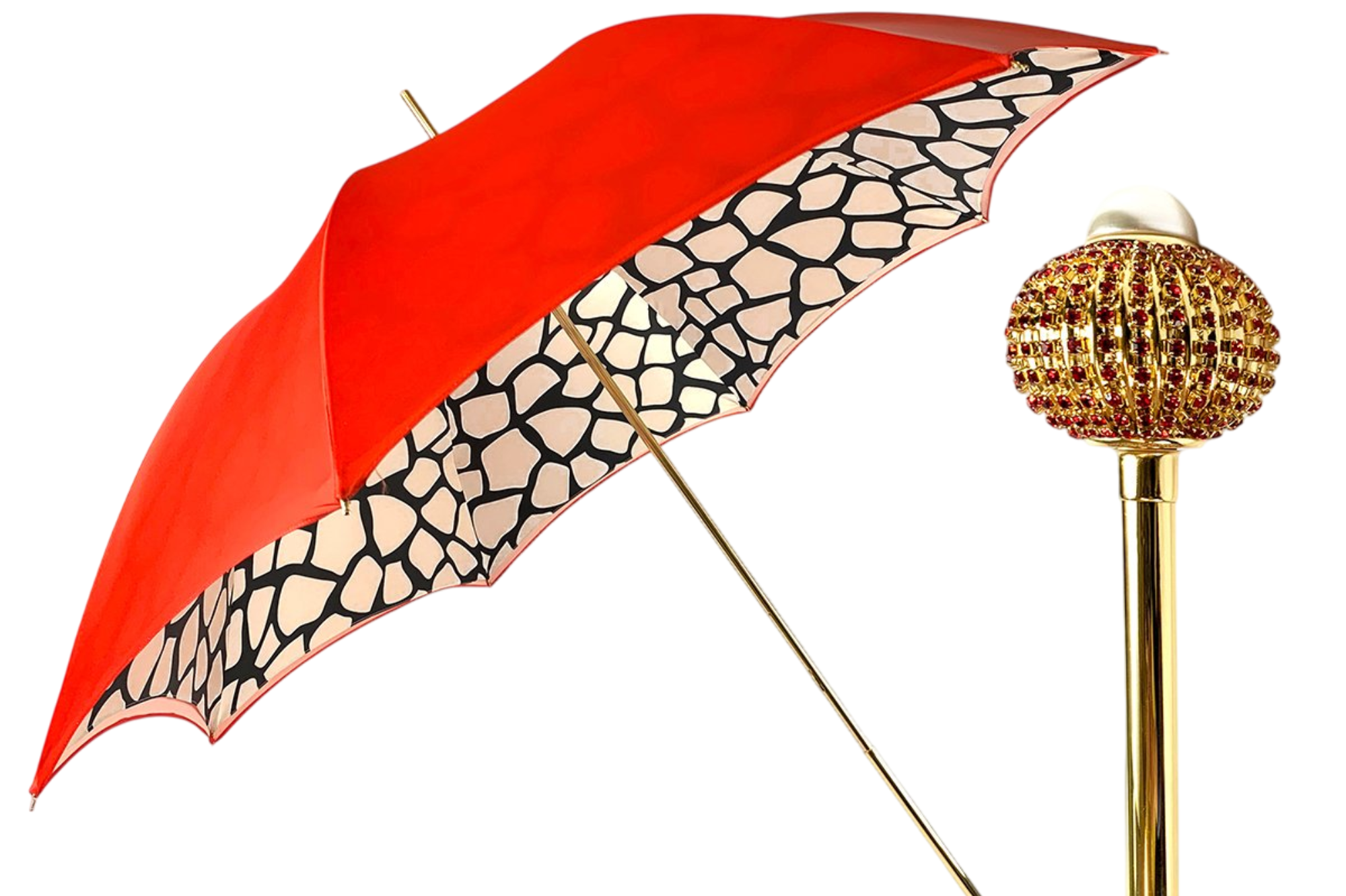 Luxurious Giraffe Pattern Umbrella – Handmade in Italy